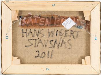 HANS WIGERT, oil on canvas, on verso signed and dated Stavsnäs 2011.