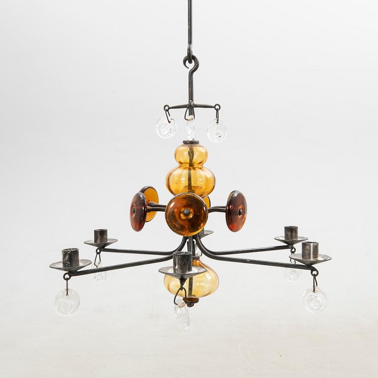 Erik Höglund, chandelier, Boda Smide, late 20th century.