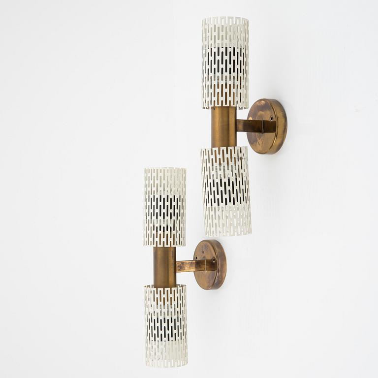 Harald Notini, vägglampor, ett par, modell 11262, Böhlmarks, 1940/1950-tal.