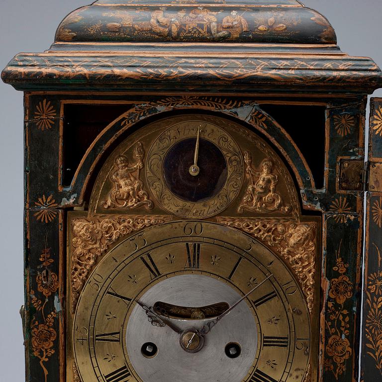 An English 18th century table clock, dial signed Markwick London.