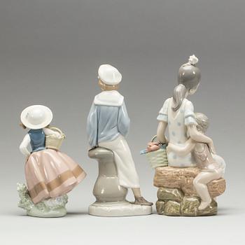 FIGURINER, 3 st Lladro, 1900-talets andra hälft.