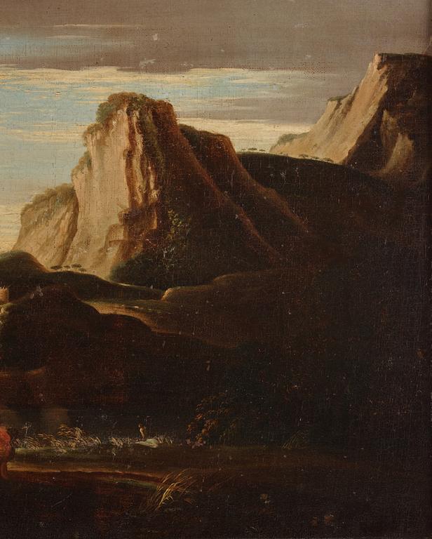 Claude Joseph Vernet After, Mountain landscape with figures by the water.