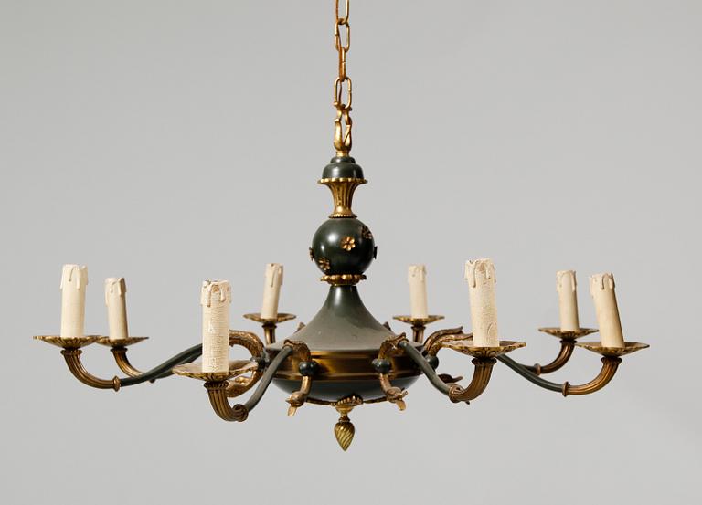 TAKKRONA, patinerad metall, 1900-talets mitt. H 64.