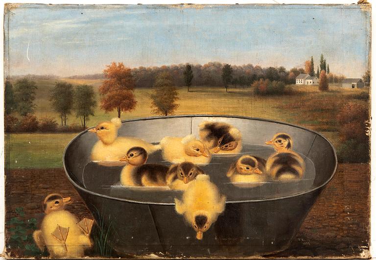 Unknown artist, 19th century, binding ducklings.
