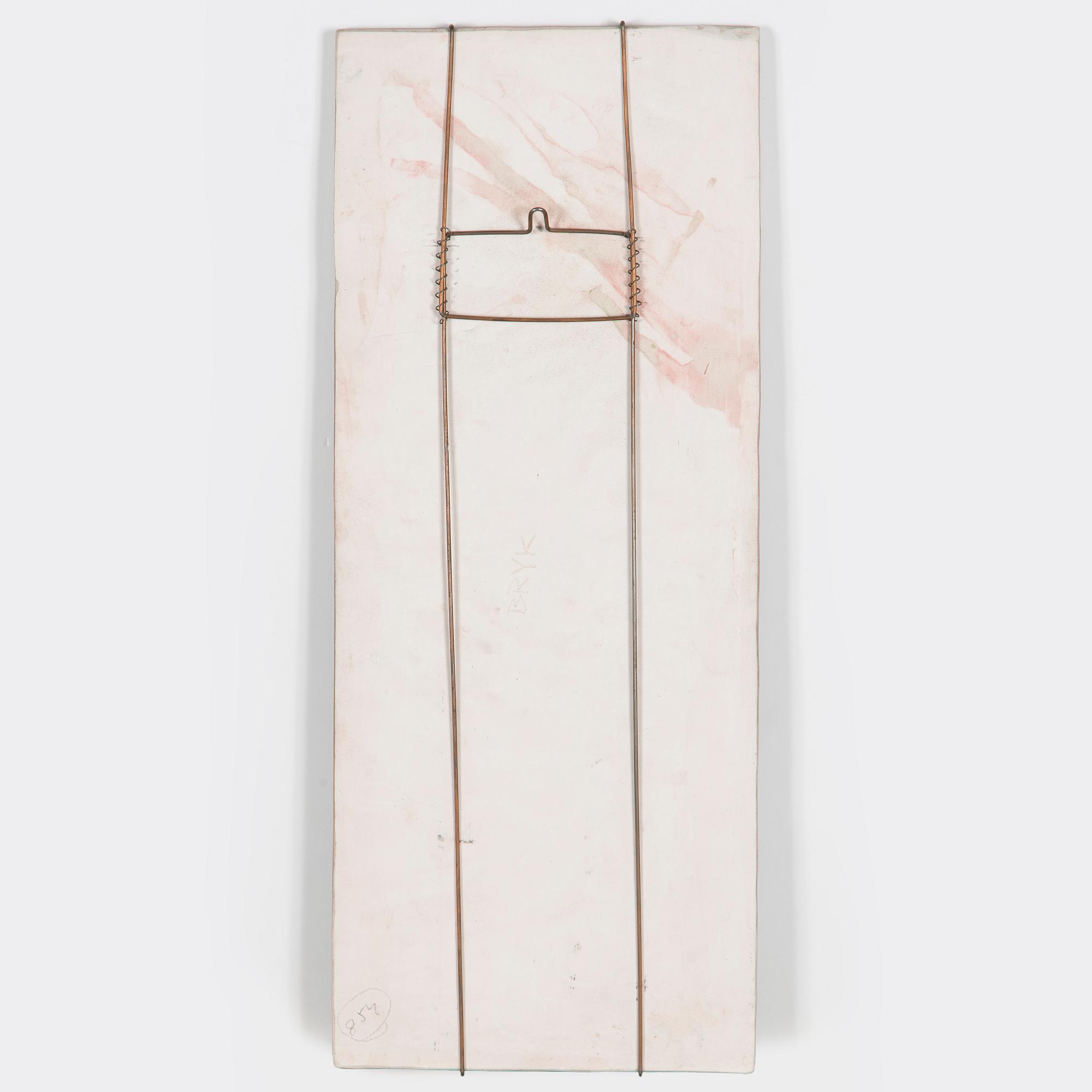 Rut Bryk, seinäreliefi, kivitavaraa signeerattu BRYK.