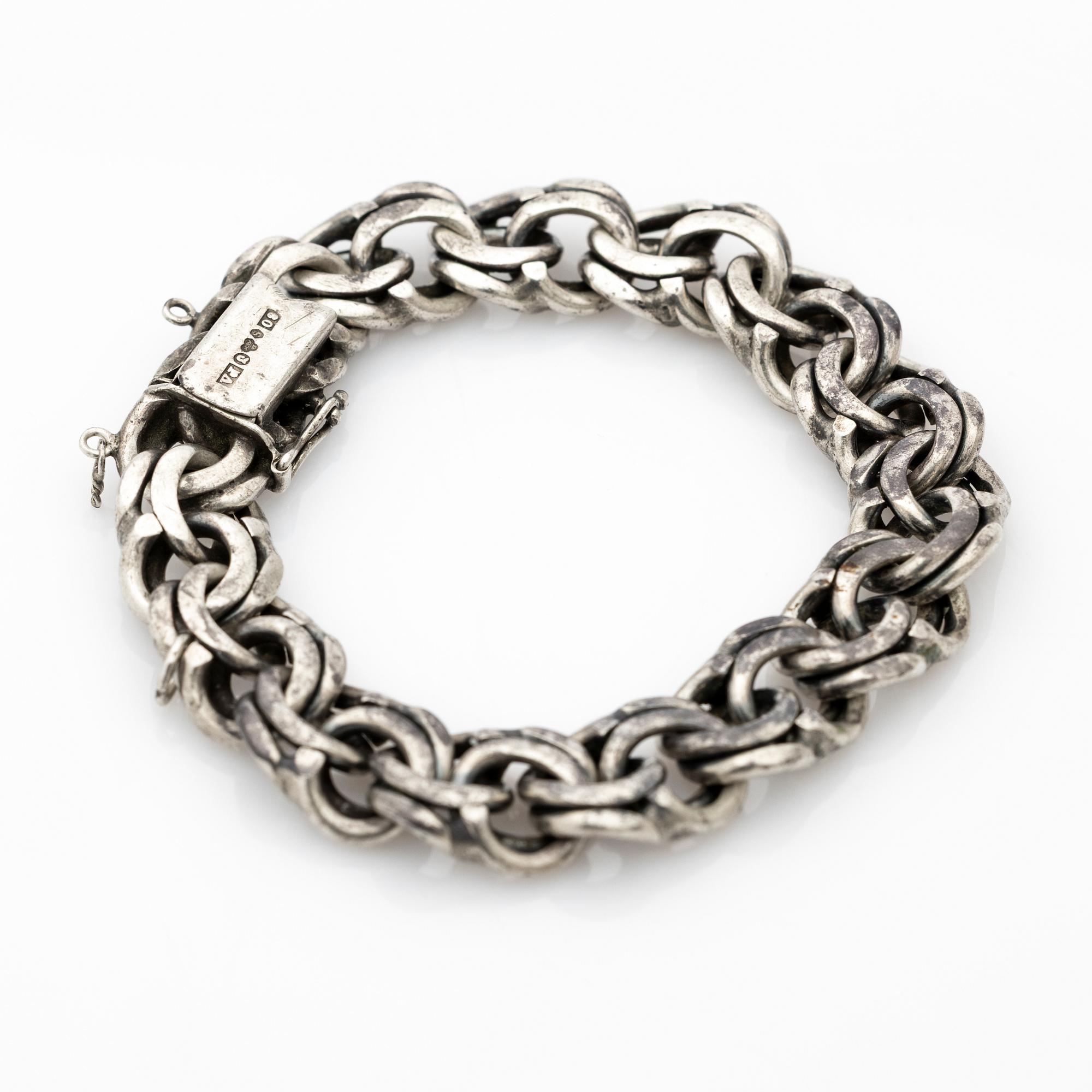 Armband, Bismarck-länk, silver.