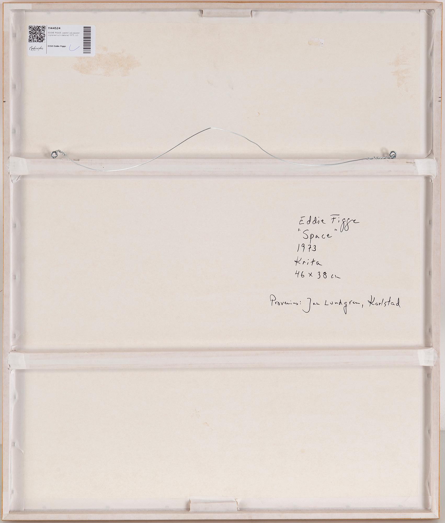 EDDIE FIGGE, pastel on paper, signed and dated 1973.