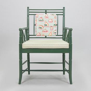 Desk/side table, a chair and a chest of drawers, last quarter of the 20th century.