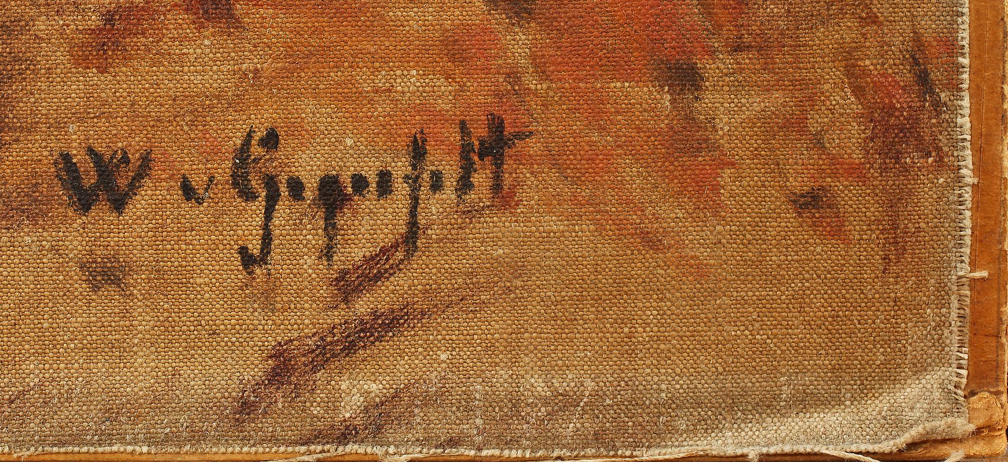 WILHELM VON GEGERFELT, olja på duk, sign.