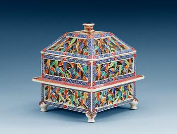 1596. A famille rose censer, Qing dynasty, ca 1800.