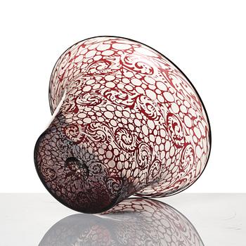 Simon Gate, a 'graal' glass bowl, Orrefors, Sweden 1920, no 952.