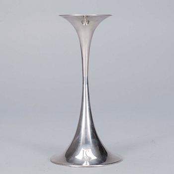 LJUSSTAKE, silver, signerad TW, Hopeakeskus Oy, Tavastehus, 1973.