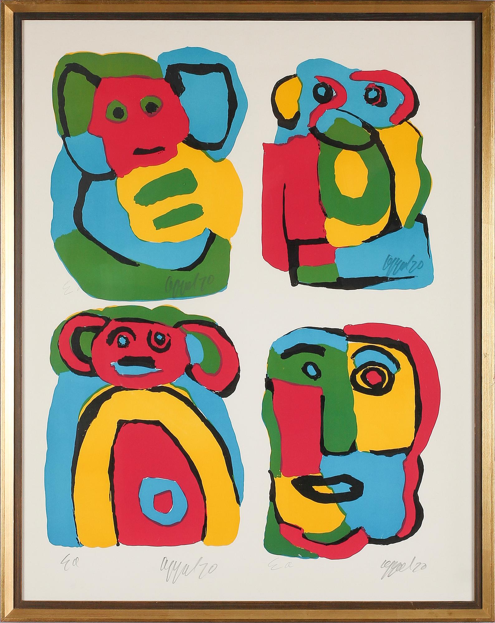 KAREL APPEL, färglitografi, signerad och daterad -70, EA.