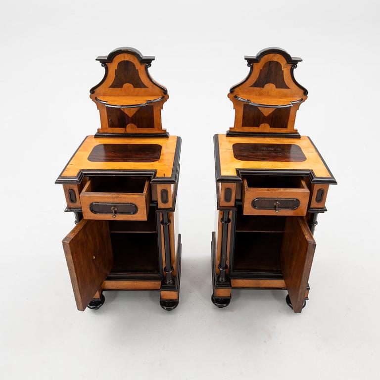 Pair of bedside tables, first half of the 20th century.