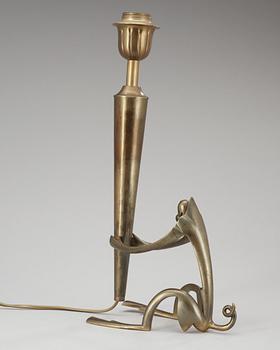 A Hagenauer bronze table lamp, Vienna, Austria.