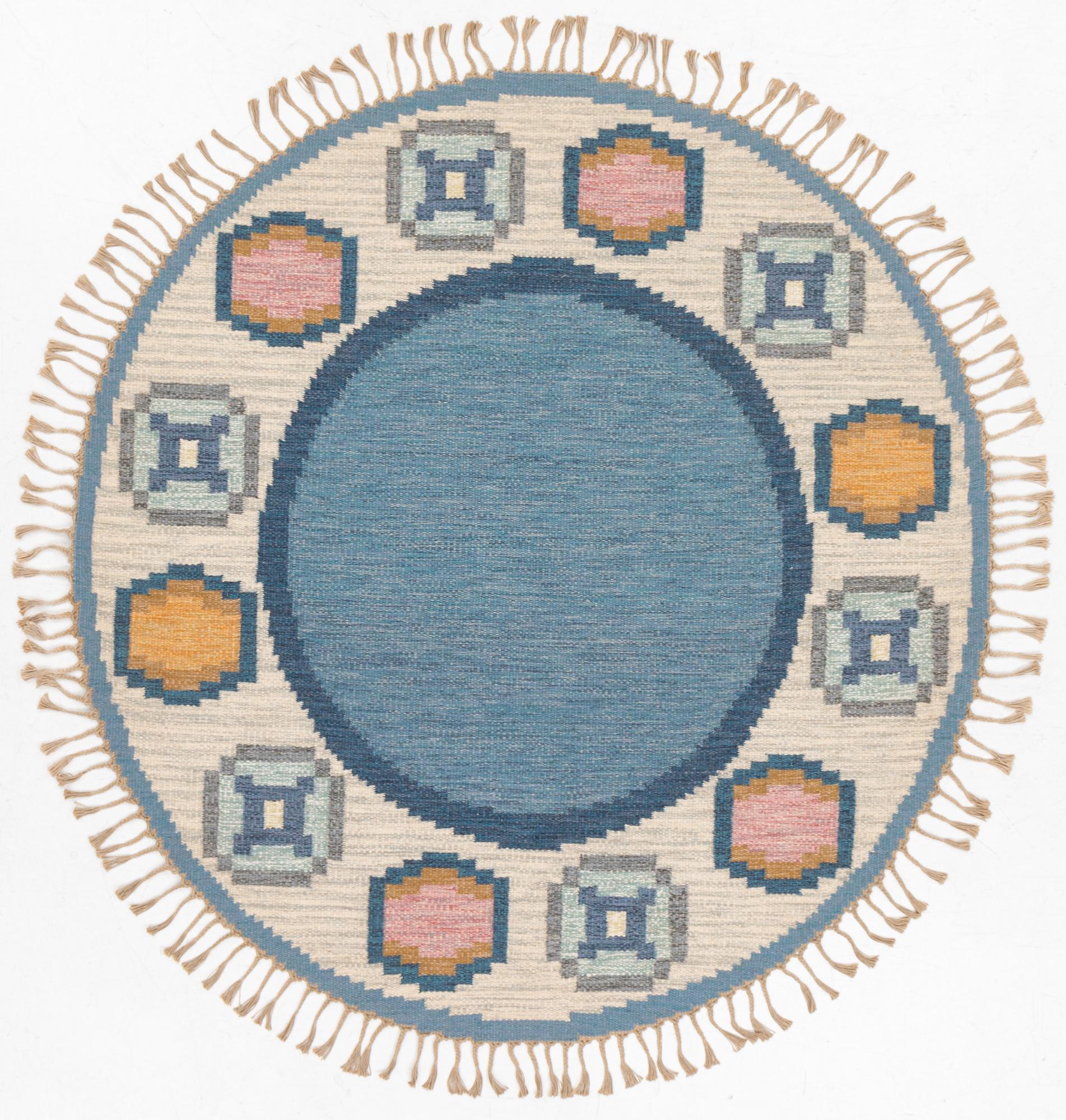 Ingegerd Silow, a rug, 'Torvalla', flat weave, diameter c 206 cm.