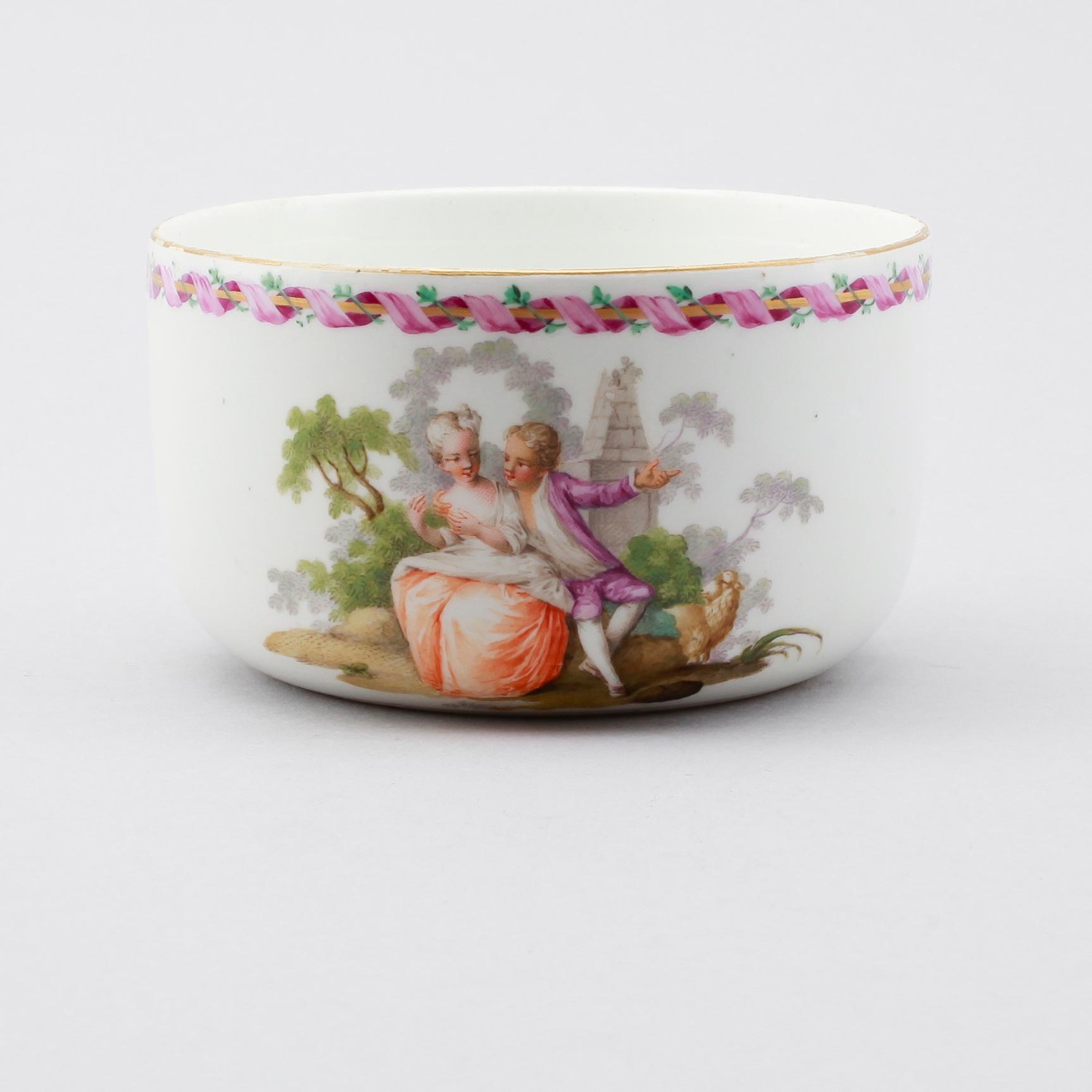 SKÅL, porslin, Meissen, 1800-tal.