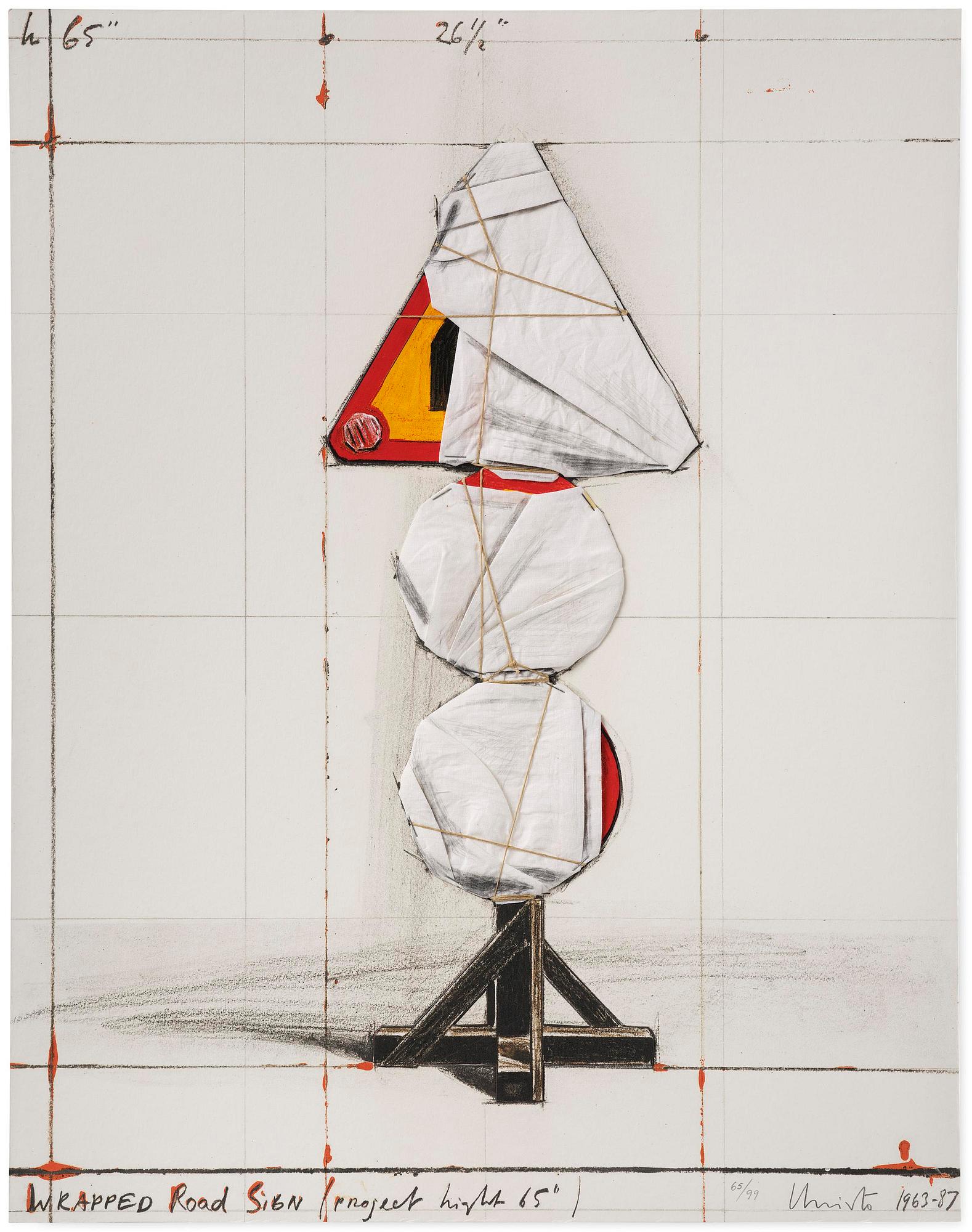 Christo Vladimirov Javacheff, "Wrapped Road Sign (Project Light 65)".