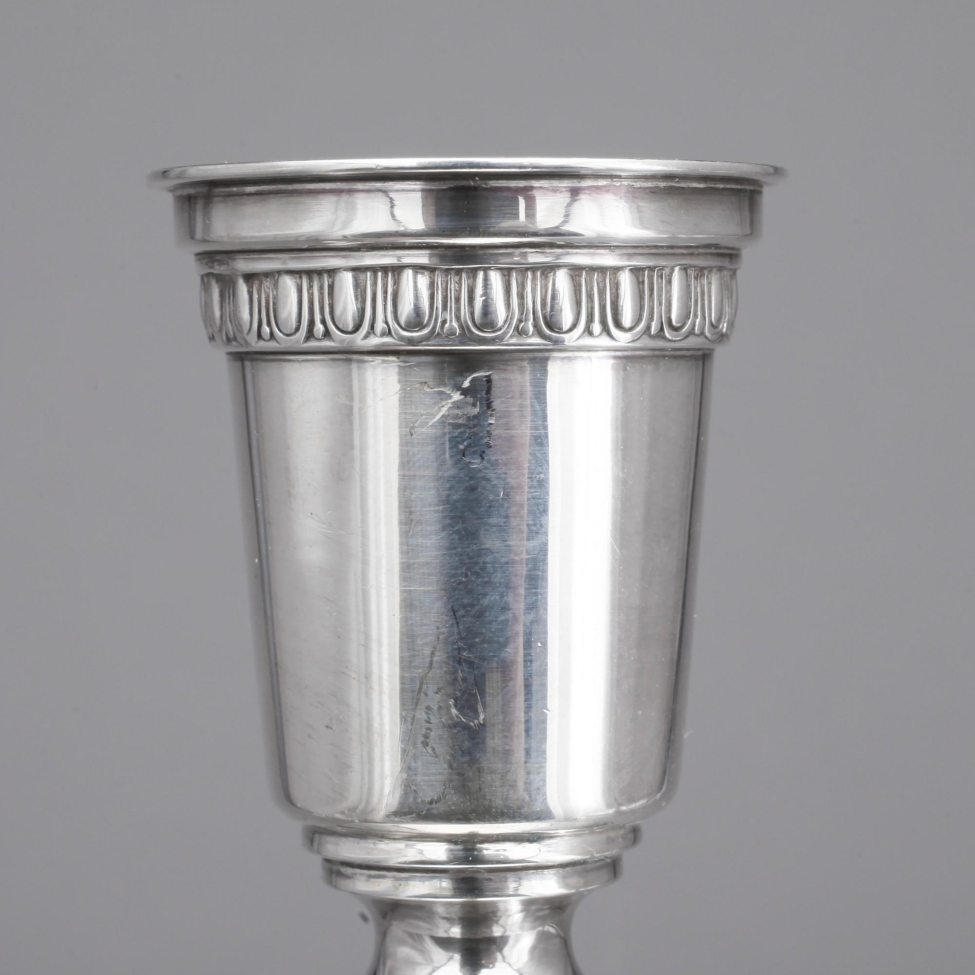 LJUSSTAKAR, ett par, silver, GAB, Stockholm, 1951, vikt ca 615 g.