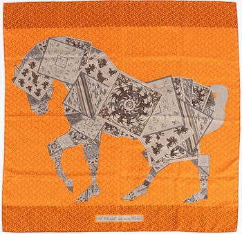 Hermès, scarf, "A Cheval sur mon Carre".