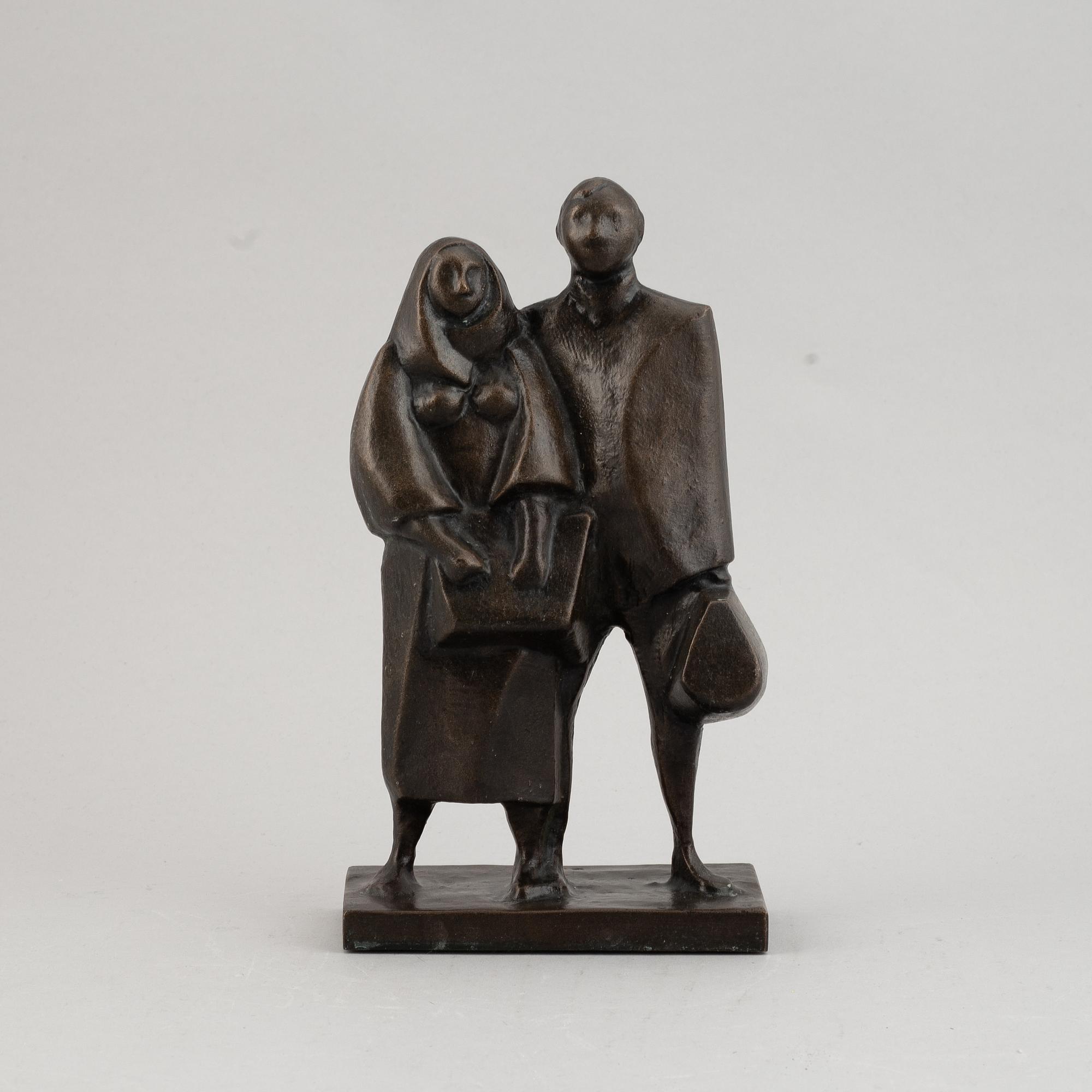 Eric Elfwén, a bronze skulpture, signed EE.