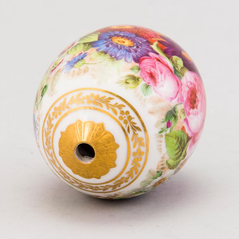 A Russian decorative porcelain egg,  from the time of Nicholas I (1825–1855).