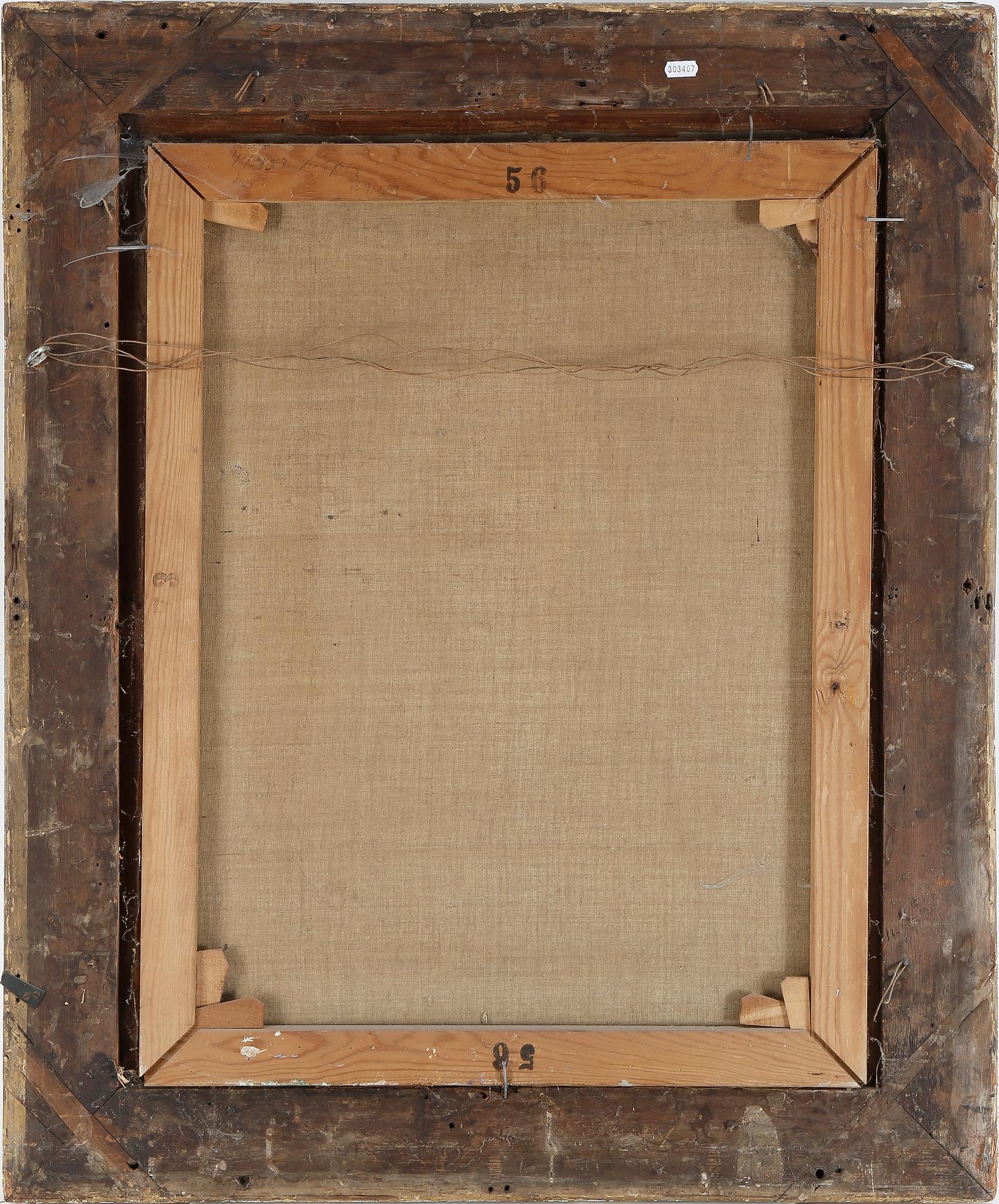 OKÄND KONSTNÄR, olja på duk. Signerad J Ödberg. 1800-talets slut.