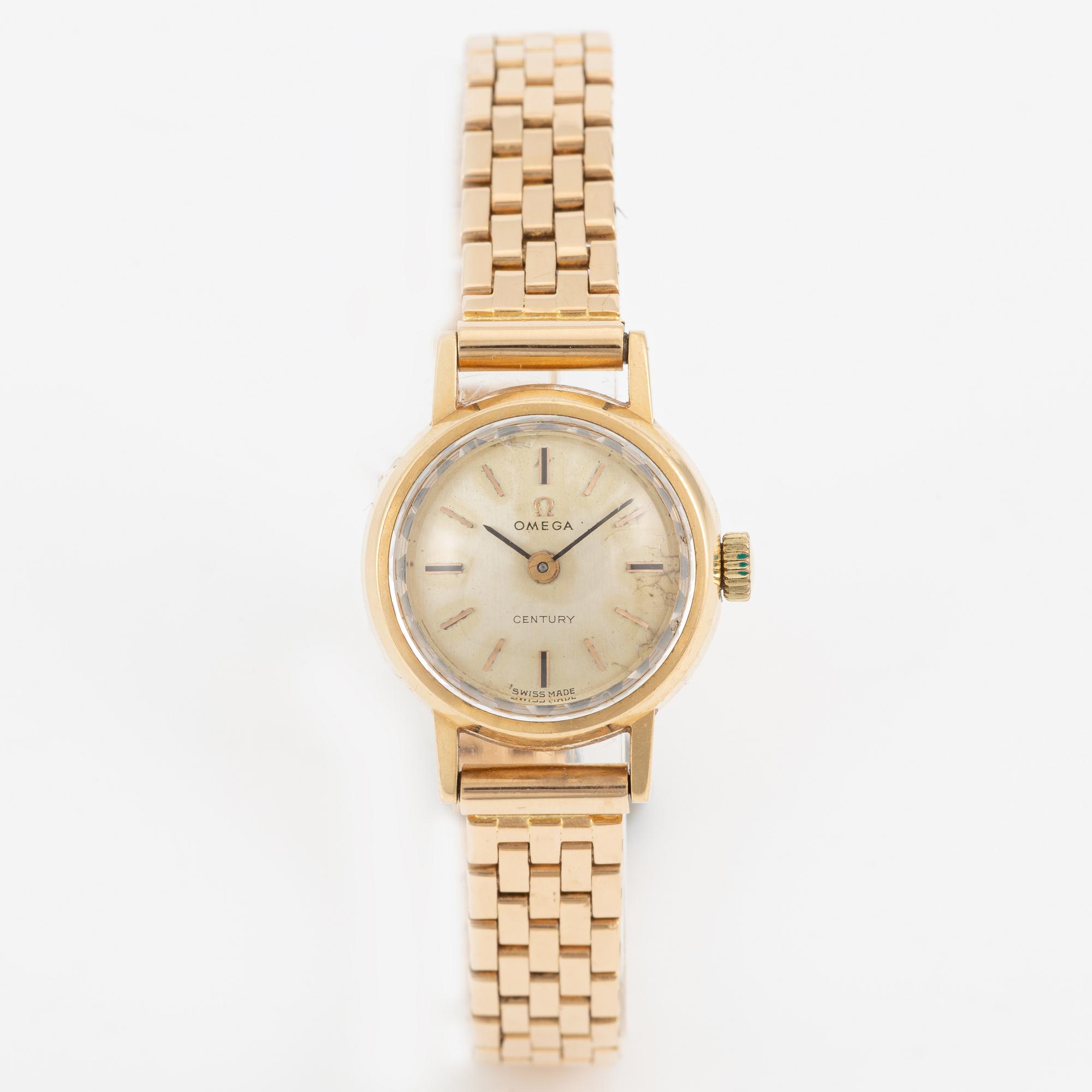 Omega, armbandsur, 18K guld, 19 mm.