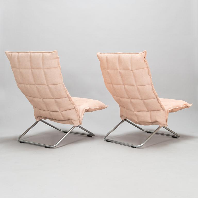 Harri Koskinen, A pair of 'K Chair' lounge chairs, Woodnotes, Finland.