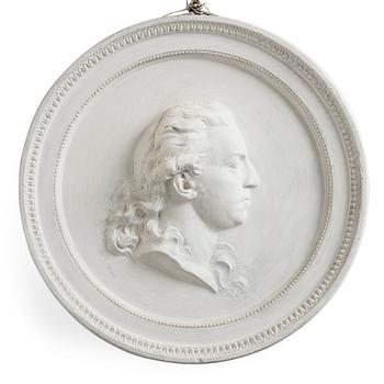 431. Johan Tobias Sergel, MEDALJONG, föreställande Nils Silfverschiöld (1753–1813) 1786.