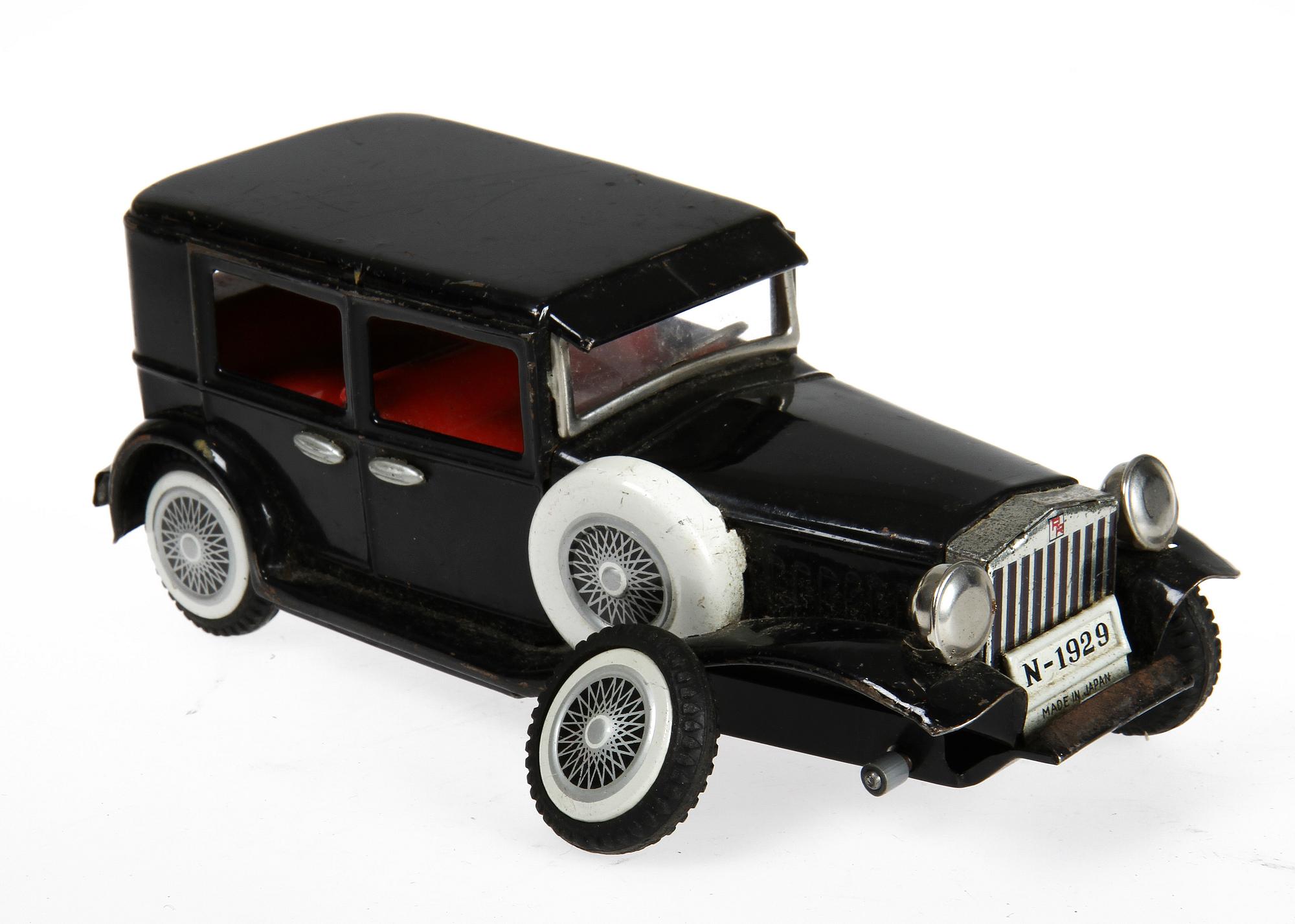 PARTI LEKSAKSFORDON, 5 delar, plåt, Japan, 1900-tal.