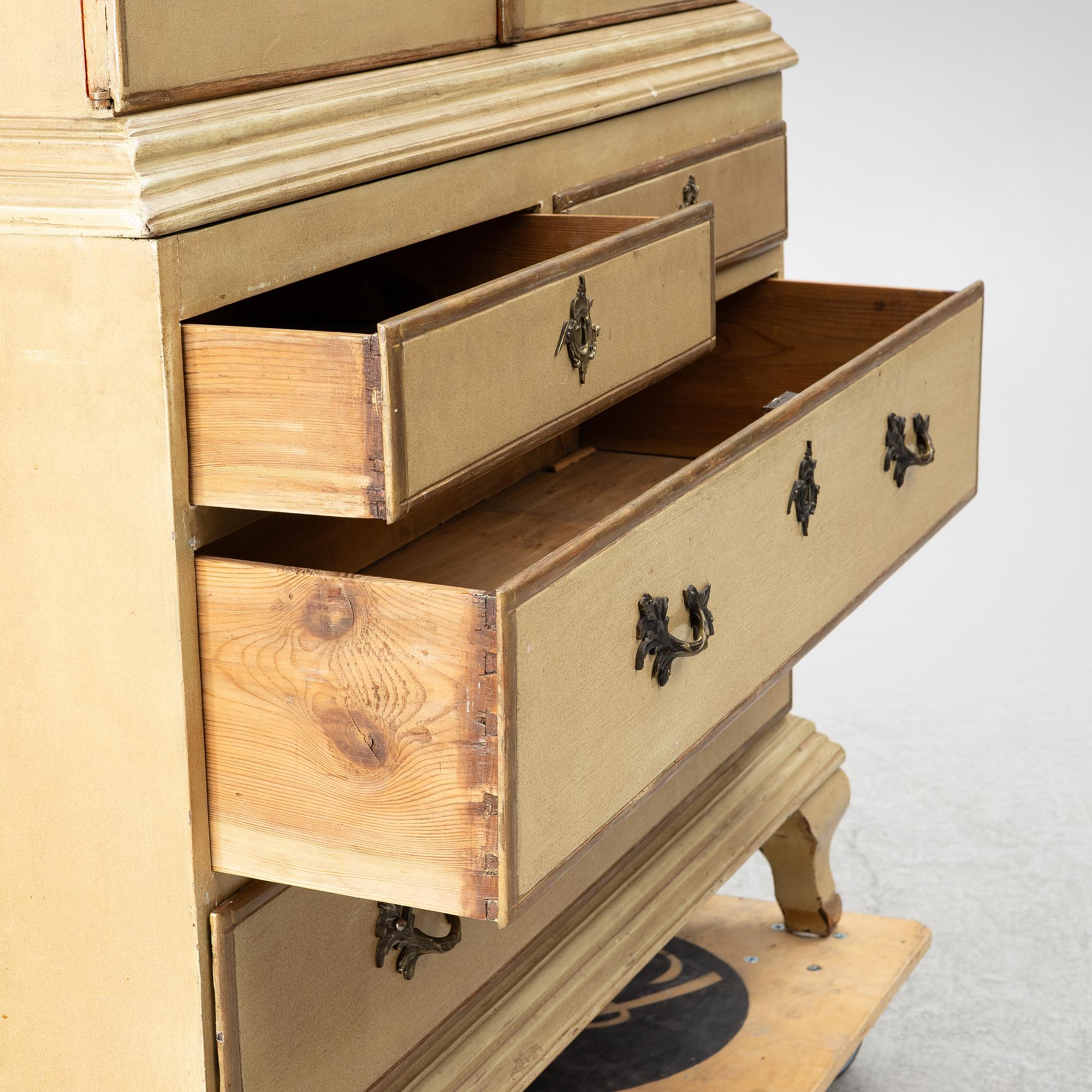 A Rococo cabinet, 18th century.