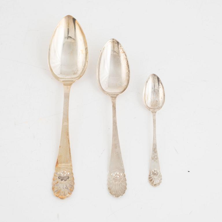 A 71-piece silver flat wear set, "Snäck", MGAB, Uppsala, Sweden, 1946-56.