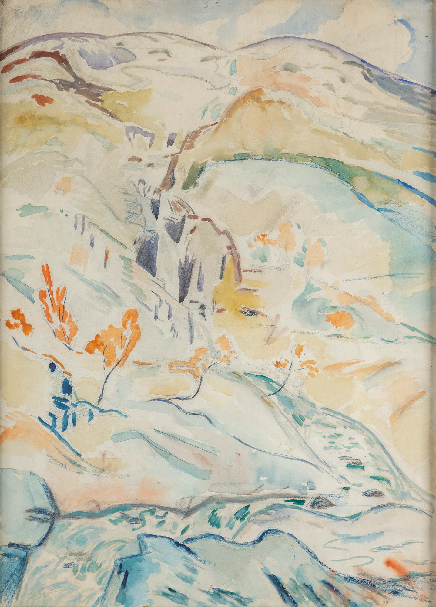 LEANDER ENGSTRÖM, watercolour, certified by his son Tord verso.