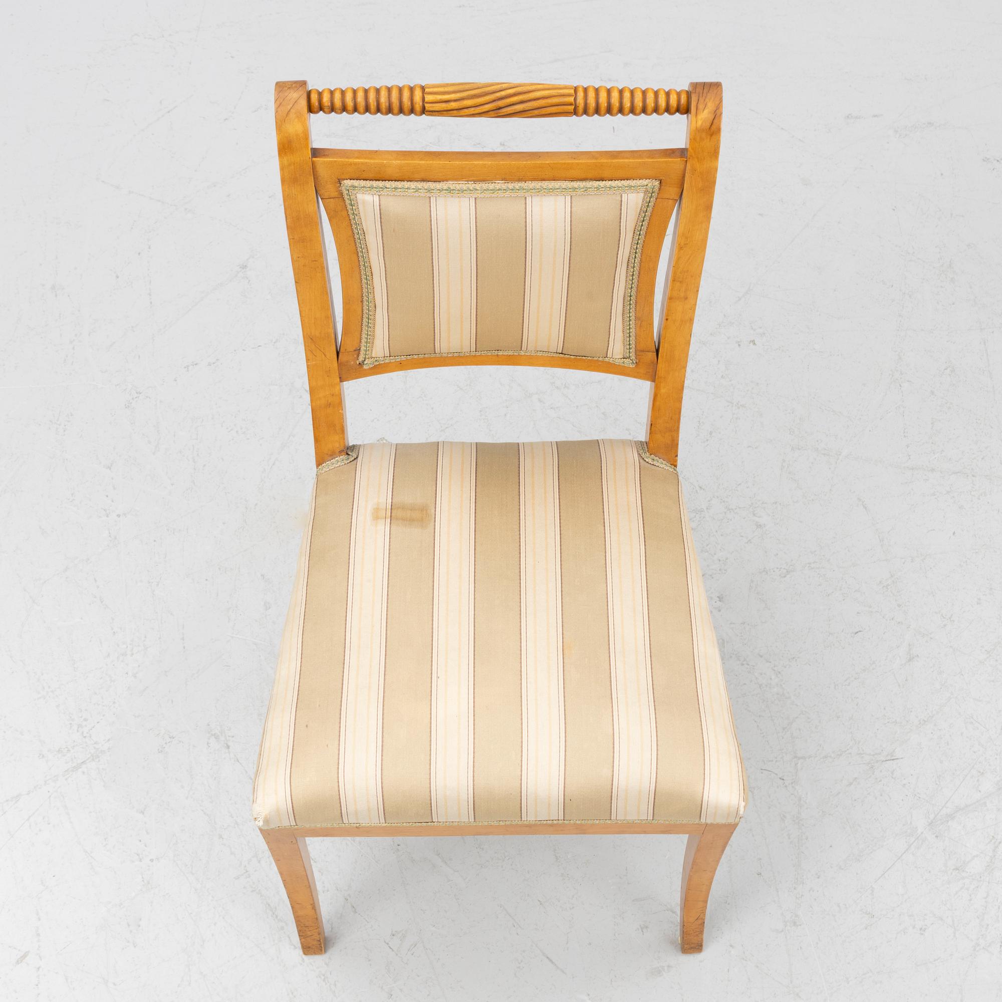 Four Empire style chairs, early 20th Century.