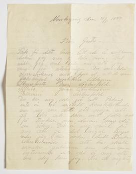 LETTERS (2) and POSTCARD to GAN (Gösta Adrian-Nilsson) from, among others, Vilhelm Bjerke-Petersen and Edvin Ganborg.