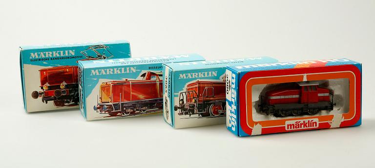 LOK, 4 st, Märklin, 3080, 3001, 3065 samt 3072, H0.