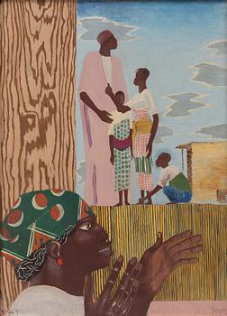 Gunnar Torhamn, Village scene Northern Africa.