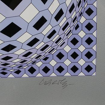 VICTOR VASARELY, färgserigrafi, signerad och numrerad XIX/XXV.