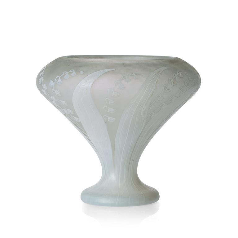 A Karl Lindberg Art Nouveau cameo glass vase, Kosta.