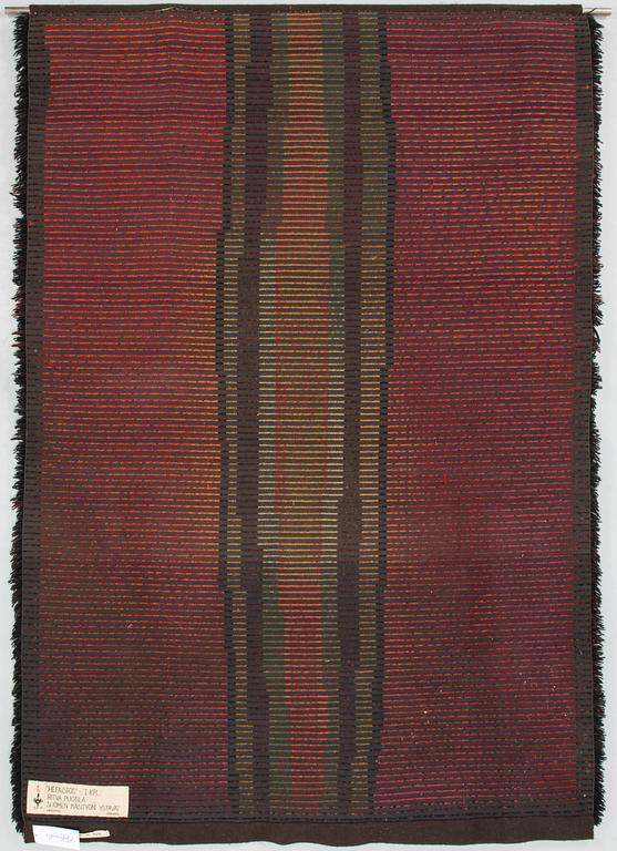 RITVA PUOTILA, Finnish ryijy rug for the Friends of Finnish Handicraft. Circa 188x125 cm.