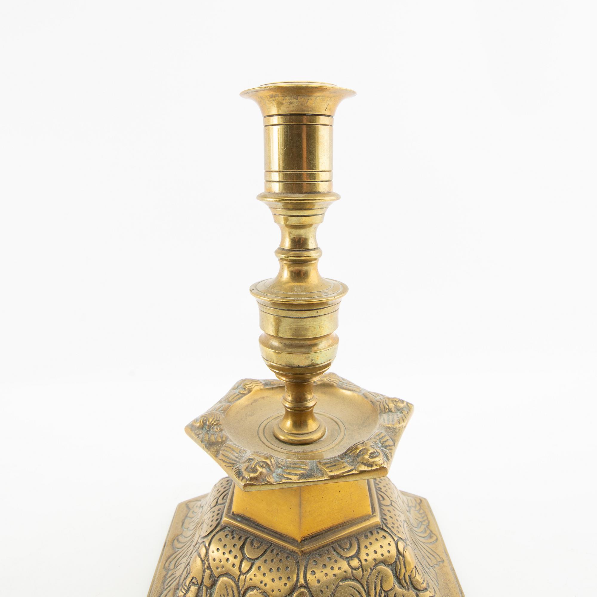 Candelabras, a pair, Baroque style, first half of the 20th century.