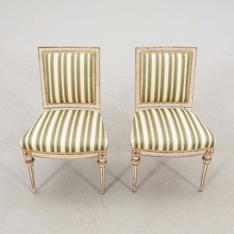 Chairs, a pair, by Johan Hammarström (master in Stockholm 1794-1812), Gustavian.