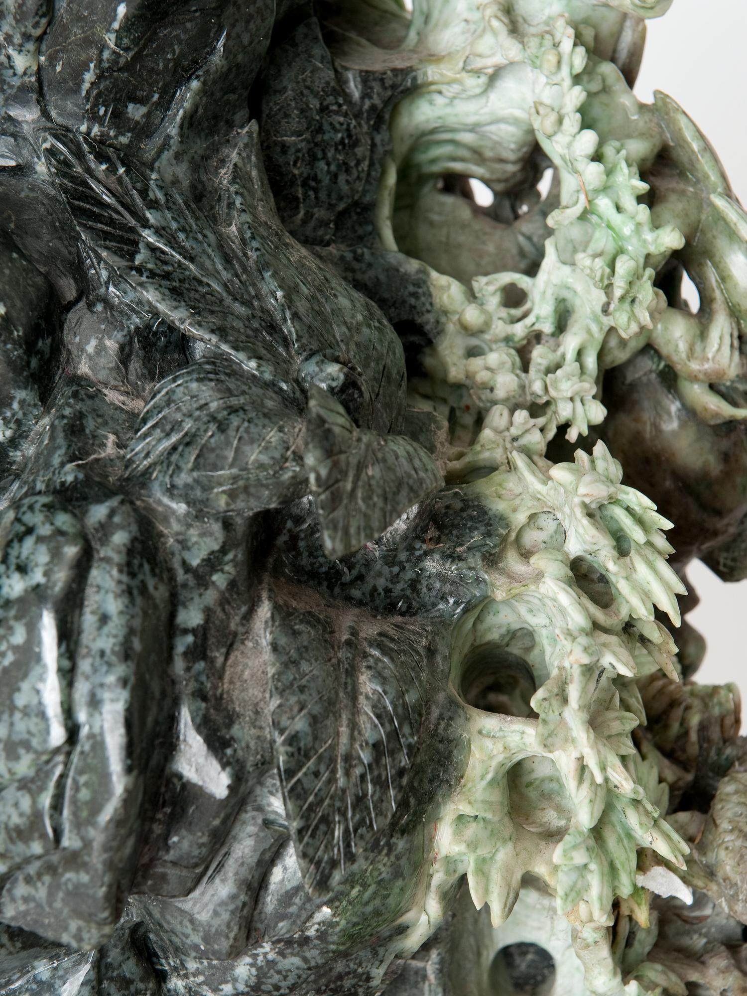 SKULPTUR, jade. Kina, 1900-talets första hälft.