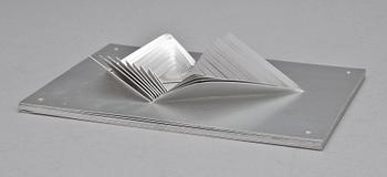 ARNE JONES, skulptur, väggrelief, klippt aluminium, "Blossom", 1960-tal.