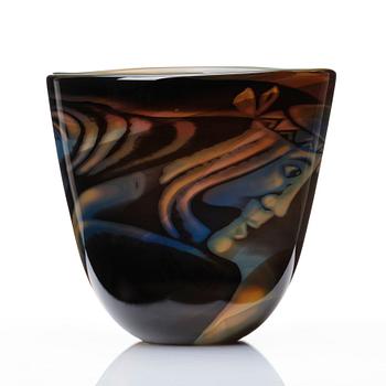 Eva Englund, a 'Graal' glass vase, Orrefors, Sweden.