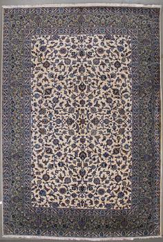 A carpet from Kashan, around 400 x 276 cm.