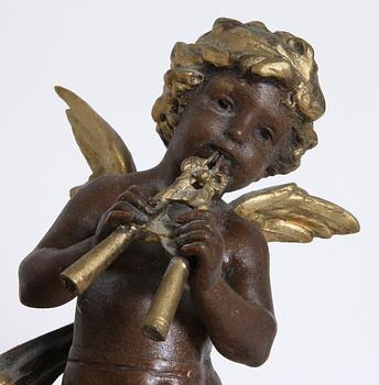 BORDSPENDYL samt URNOR, 2 st, Louis XVI-stil, 1900-tal.