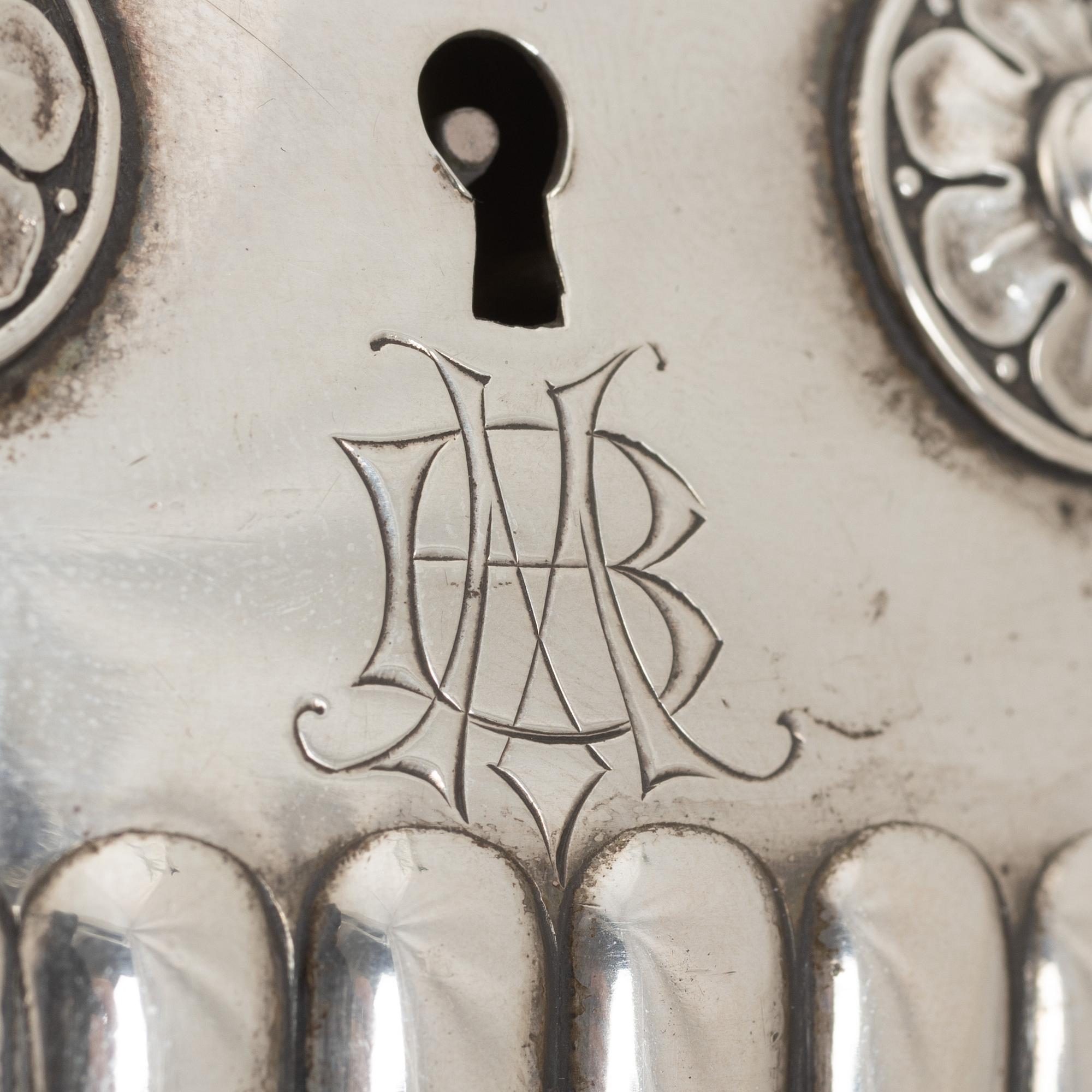 Sockerskrin, silver, gustaviansk stil, Norrköping 1916.