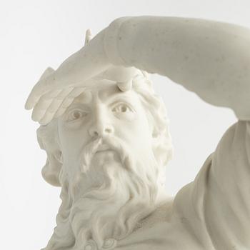 A biscuit porcelain figurine, Gustafsberg, dated 1907.